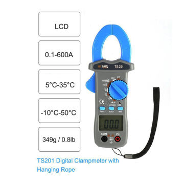 True RMS Digital Clamp Meter with LCD Backlit Display - HYTAIS AC/DC Multimeter