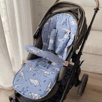 Benutzerdefinierte gedruckte weiche Polsterdicke Dicke Baby Walker Pram Liner MOQ 10pcs