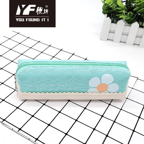 Cloth Zipper Pencil Pouch Little flower style cute oxford cloth pencil case Factory