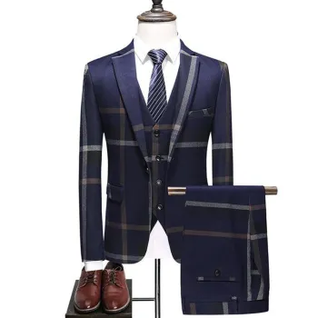 Wholesale Lattice Work 3-Pc Man Suit
