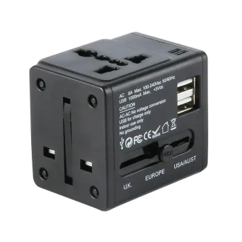 Universal Travel Charger Adapter: Portable USB Plug Adapter for Electronic Devices