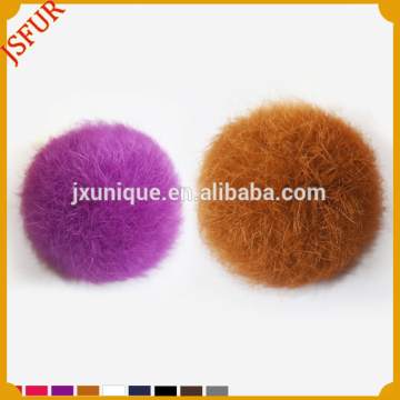 Fashion colorful natural rabbit fur ball pom poms