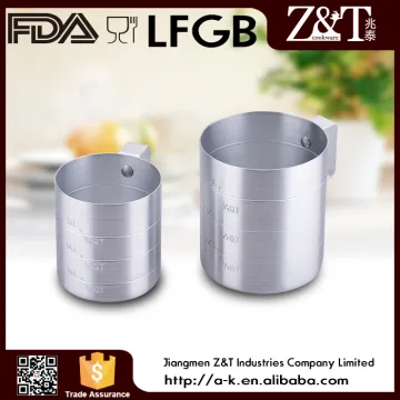 Anodized Aluminum counting cup with measuring line