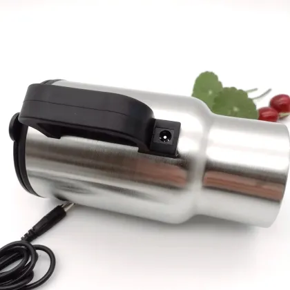 Factory Direct 450ML Car Electric Heating Cup with Steel Outer and Plastic Inner