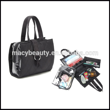 Overnight 3pcs quilted travel cosmetic bag set