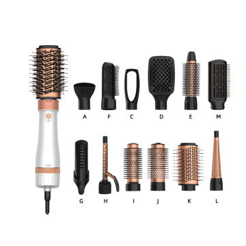 One-Step 12-in-1 Hair Dryer Brush with Volmizer Hot Comb and Negative Ions