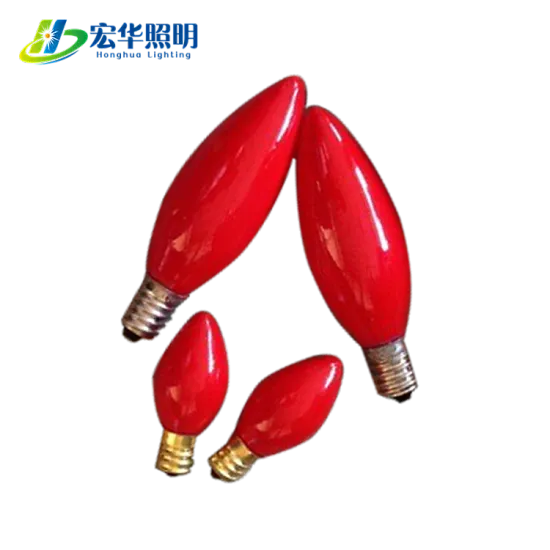 15W Red C28 Incandescent Lamp Bulb for Decoration
