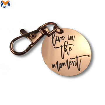 Metal Personalized Logo Love Heart Keychain