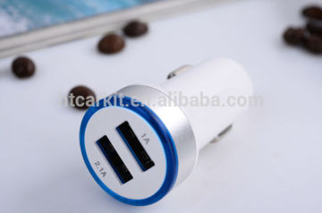 Output DC 5V 1A/2.1A 2 ports usb phone car charger for smart phone
