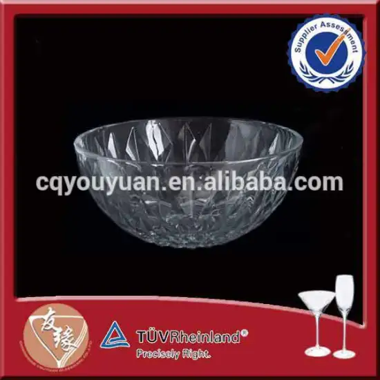 Cheap wholesale round shape soda-lime glass antique fruit bowl