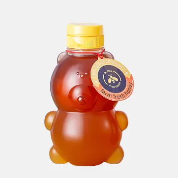 Cute Teddy Bear Shape Heat Resistant Material Sauce Bottles
