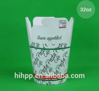 Disposable Paper Noodle Box of Food Grade Paperboard Chinese Noodle Box Noodle Bowl