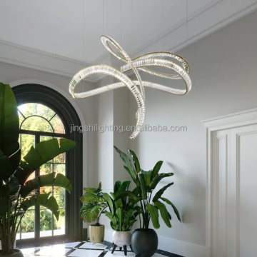 Modern Custom Size Luxury Art Crystal Pendant Light for Hotel Lobby Applications