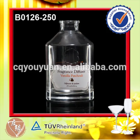 Wholesale Diffuser Bottle Crystal 250 ML Round Screw Ring Neck Bottle