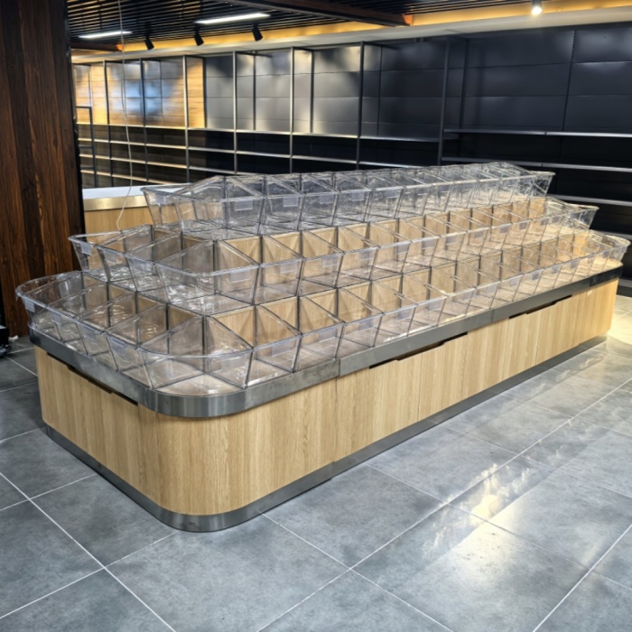 Bulk Snacks Stacking Shelves for Supermarket