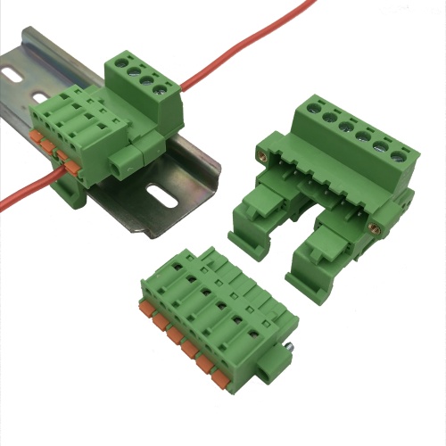 spring female and male din rail terminal block