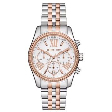 Reloj de cuarzo para mujer con dos manecillas y acero inoxidable pulido en oro cuadrado mini de 14,5 mm