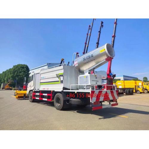 Multi-function dust suppressor truck with snow removal roller