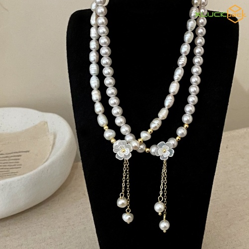 Freshwater Pearl Beads Fashion Necklace 18k Gold Plated
