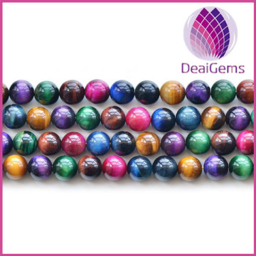 Colorful tiger eye loose beads for sale