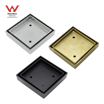 High Quality 115x115mm Brass Floor Drain with 630g Weight for Bathroom Shower Room Installation