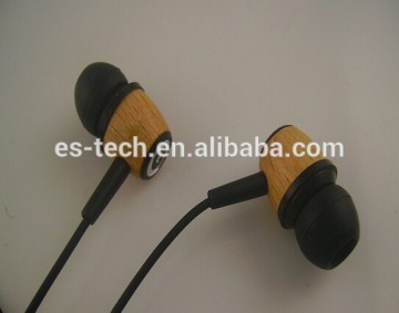 2016 New wooden stereo earbuds earphone for cell phone