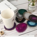 1Pcs Irregular Gems Crafts Stone Pad Semi Agate Slice Coaster Cup Mug Glass Drink Holder Druzy Quartz Table Onyx Mat