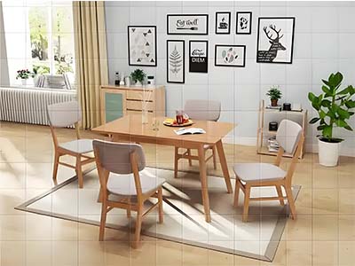 wooden circle dining table