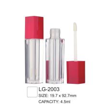 Wholesale Square Plastic Empty Lipgloss Container with Brush