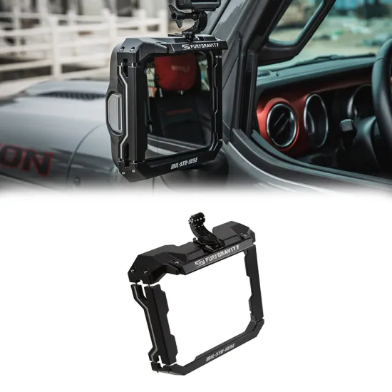 Aluminum Alloy Multifunctional Rearview Mirror Rain Shield for Jeep Wrangler JL - Fury 2018+