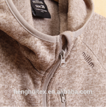 100% polyester cationic polymer thick needle jackets fleece fabric