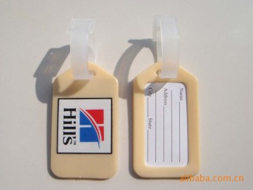 promotion gift printing custom logo rubber luggage tags custom
