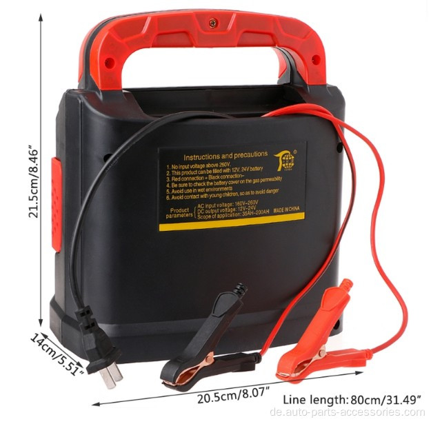 Portable Batterieladegerät 12V-24V Autosprungstarter einstellen