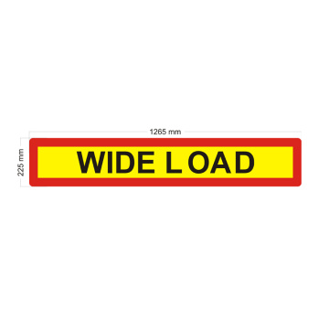 "WIDE LOAD" sign