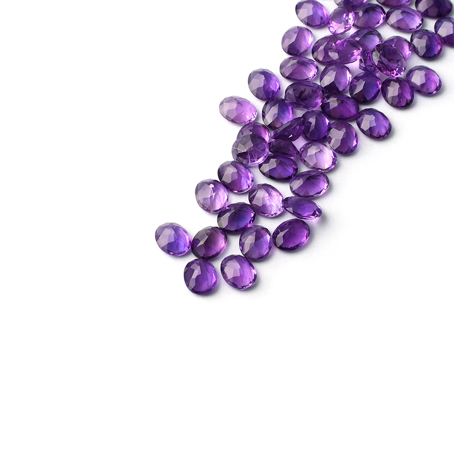 Egg-Shaped Faceted Amethyst