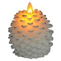 Candele della batteria senza fiamma a LED di Pinecone di Natale con il timer