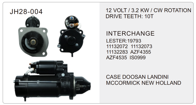 Iskra truck starter-JH28-004-X