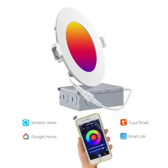 WIFI RGB 4 6 Inch Color Changing 9-12W Ultra Slim LED Downlight