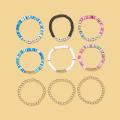 8 st diverse hartspärlor Stretcharmband Akrylhartspärlor Torn Tassel Armband för flickkvinnor