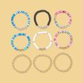 8pc geassorteerde hars kralen Stretcharmbanden Acrylhars kralen Toren Tassel Bracelet voor meisjesvrouwen