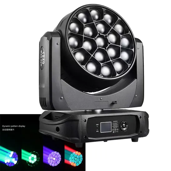 19*40W RGBW 4in1 Zoom Spotlights: High-Brightness LED Moving Head Stage Light with Eye-Catching Colorful Beams
