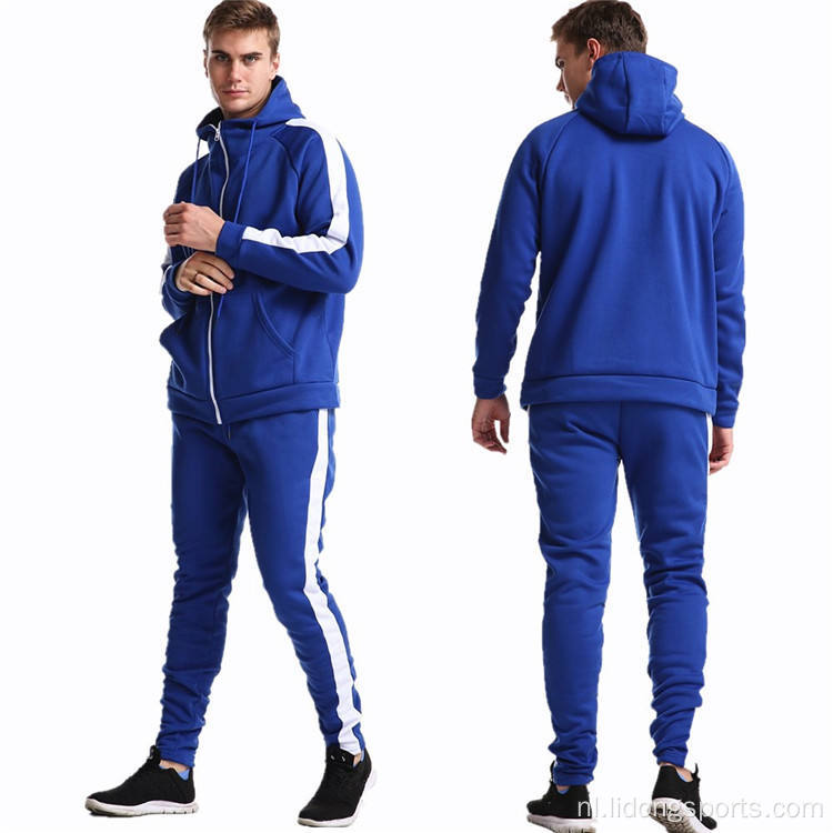 Aangepast logo groothandel mannen sweatsuit sets jogging pakken