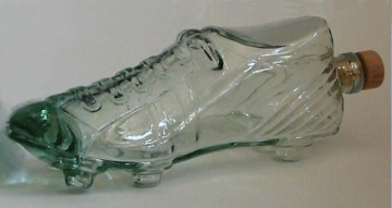 Sports Shoe Shape Glass Bottle With Cork (SHB001)