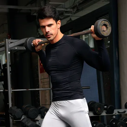 New Style Men's Exercise Running Sports Tights Corset Quick Dry Clothes