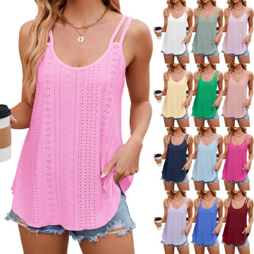 2024 Women's Solid Round Neck Sexy Suspender Vest Top