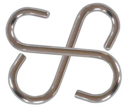 Metal Enlarge Stainless Steel S-Shape Brass Hooks - 8cm S-Hook
