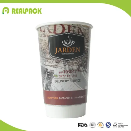 Biodegradable Double Wall Custom Coffee Paper Cups