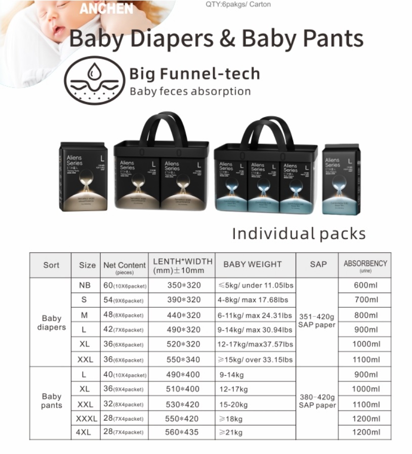 New born baby diapers small package