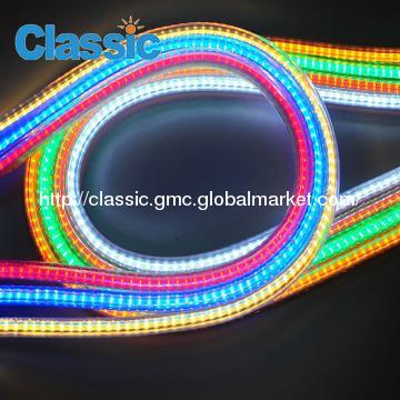 3.9-6.2w bộ thu lôi chống thấm đầy màu sắc 12-240v RGB linh hoạt LED Neon