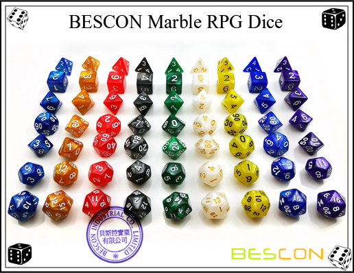 BESCON Marble RPG Dice Set-2